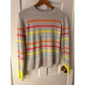 Kinross Cashmere Stripped Sweater - Size Extra Small